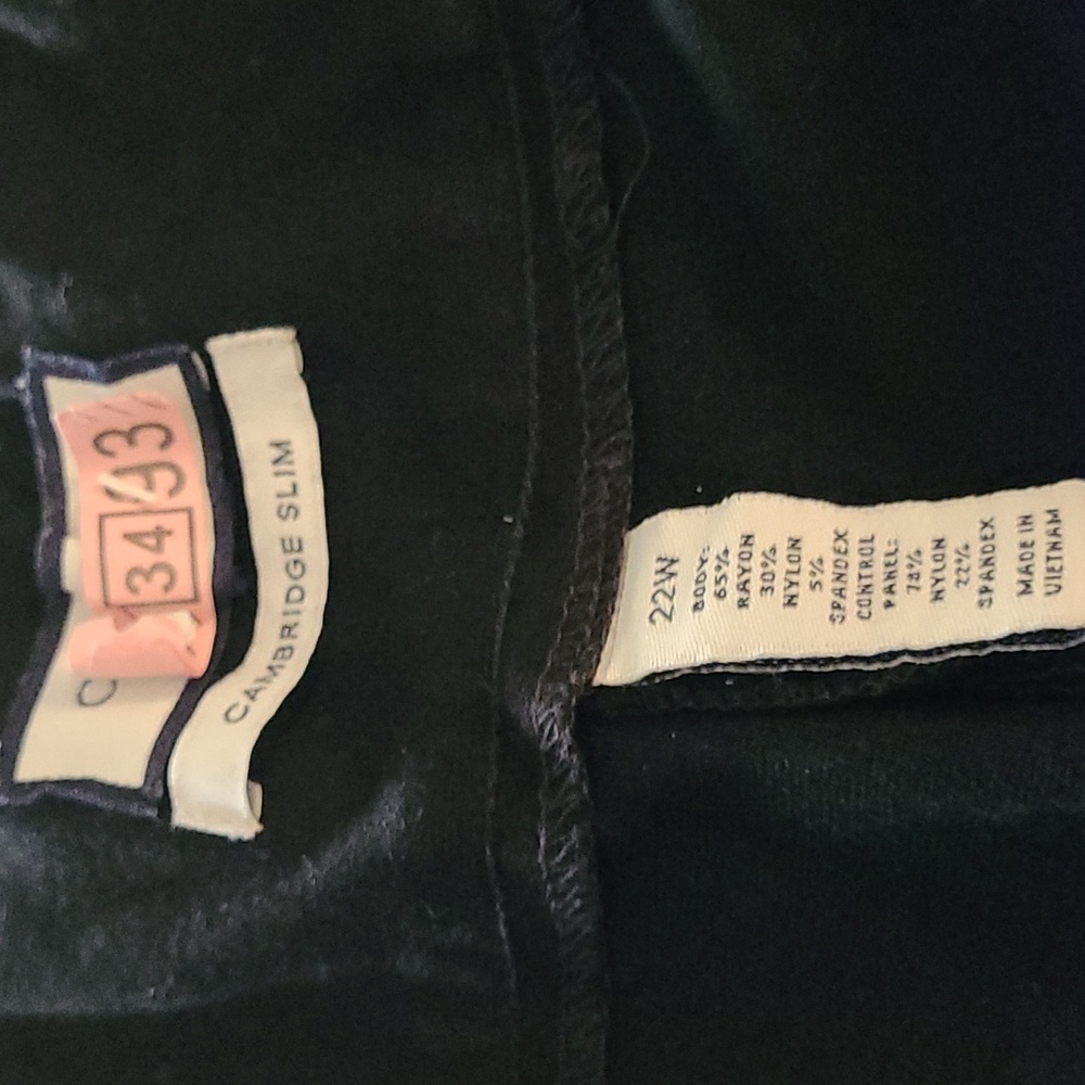 Charter Club Women's Cambridge Slim Leg Pants, Plus Size 22W Black - Picture 2 of 5
